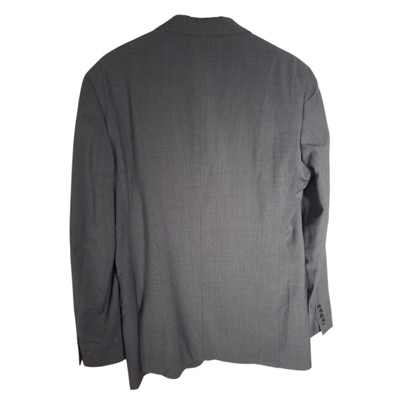 NWT Calvin Klein Gray Suit Jacket Wool Blend 40L Single-Breasted - Picture 3 of 5
